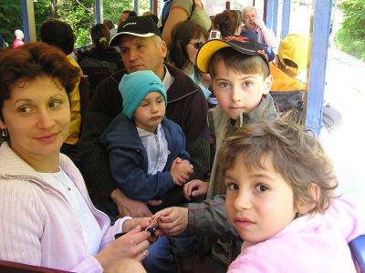In a children's train