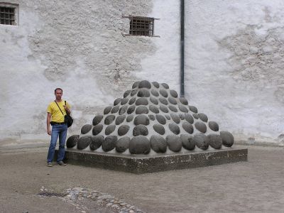 Beside cannon balls in the castle 