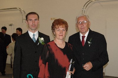 Karol with his parents